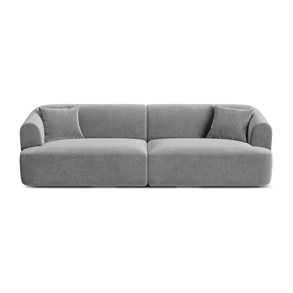 Világosszürke bársony kanapé 255 cm Campi – Cosmopolitan Design
