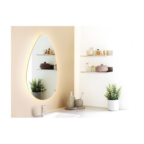 Ezüstszínű acél fali polc 40 cm Nagoya – House Nordic-image-1