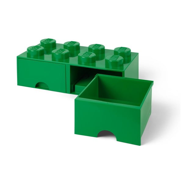 Zöld 2 fiókos tárolódoboz - LEGO®-image-2