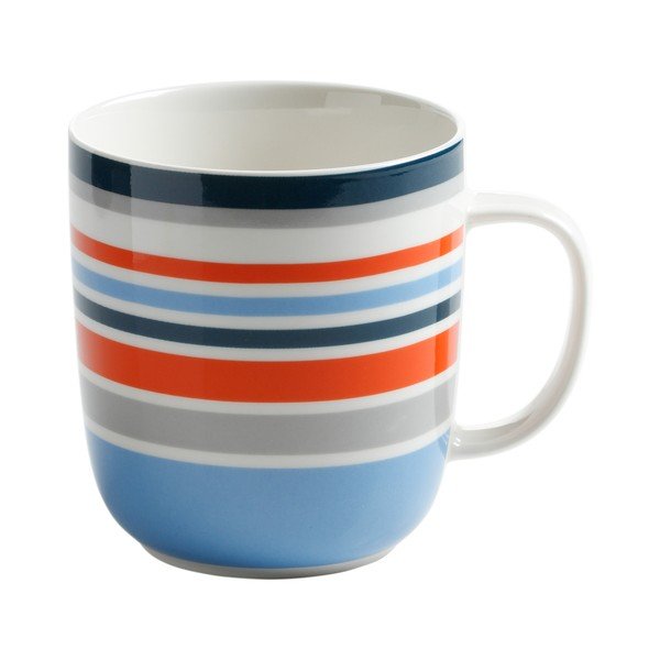 Boat Club porcelán bögre kék csíkokkal, 450 ml - Maxwell & Williams