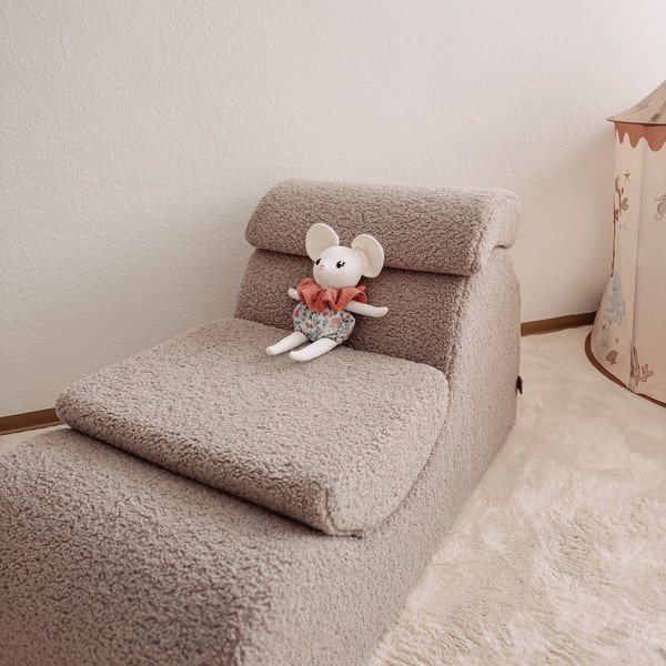 Bézs kordbársony gyerek fotel Wave – Meowbaby-image-1