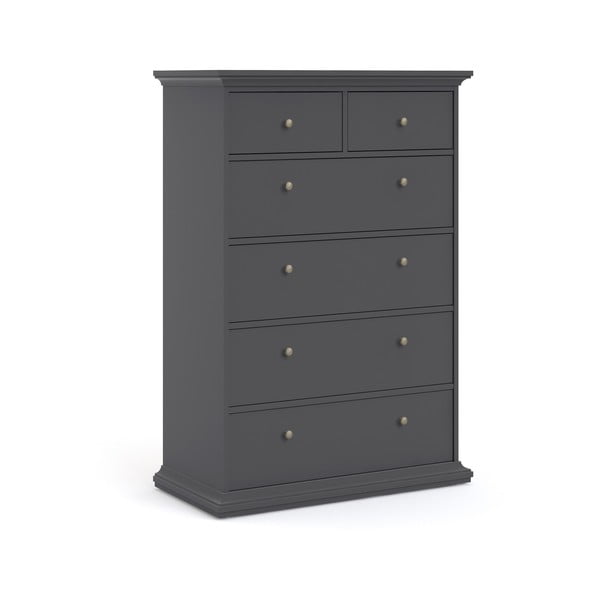 Szürke magas komód 96x140 cm Paris – Tvilum-image-2