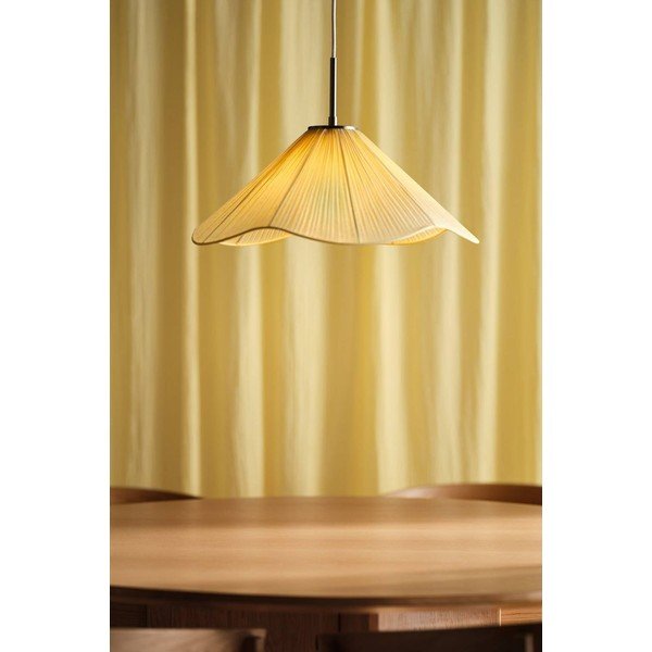 Sárga textil függőlámpa ø 50 cm Lunaria – Jotex-image-1