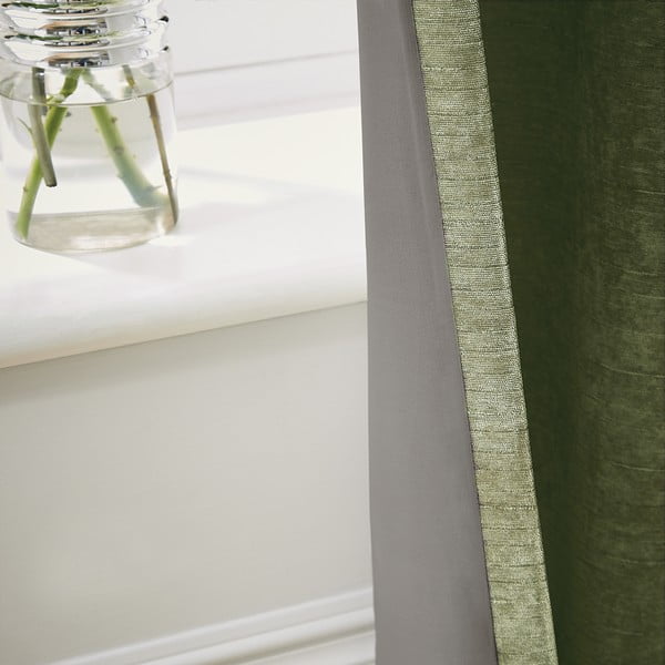 Khaki zsenília termo függöny szett 2 db-os 117x183 cm Selene Luxury Chenille – Hyperion-image-2