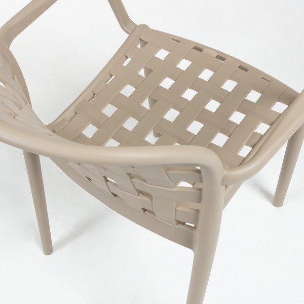 Onha bézs kerti szék acél lábakkal - Kave Home-image-4