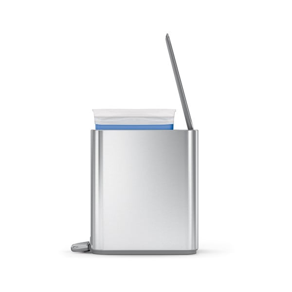 Matt ezüstszínű acél pedálos szemetes 5 l – simplehuman-image-3