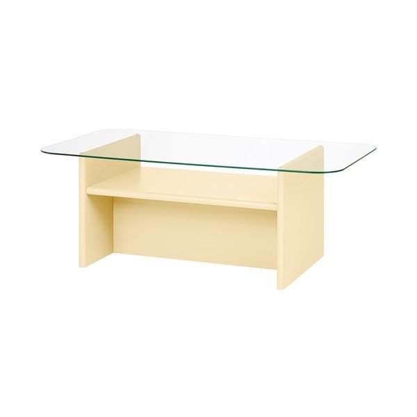Világossárga dohányzóasztal 63x110 cm Tovo – noo.ma