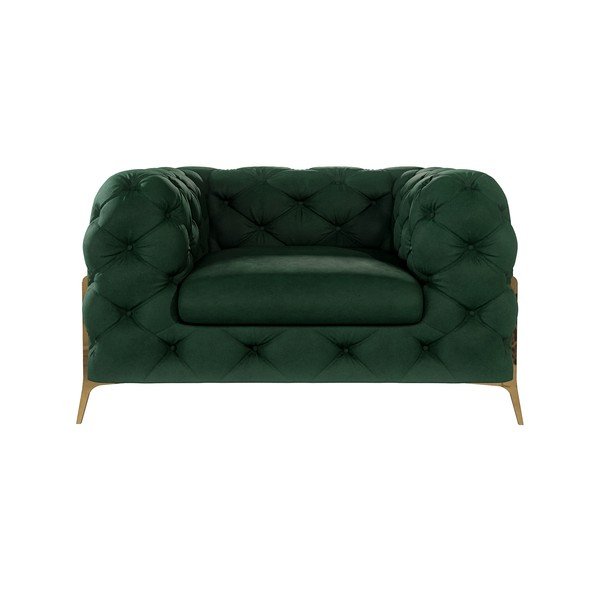 Sötétzöld bársony fotel Chelsea Bis – Ropez-image-2