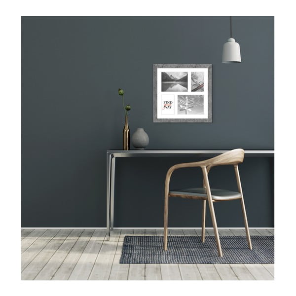 Yellowstone szürke képkeret 4 képhez, 39 x 39 cm - Styler-image-1