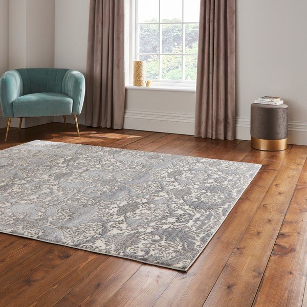 Szürke-krémszínű szőnyeg 160x235 cm Imperial Grey – Think Rugs-image-2