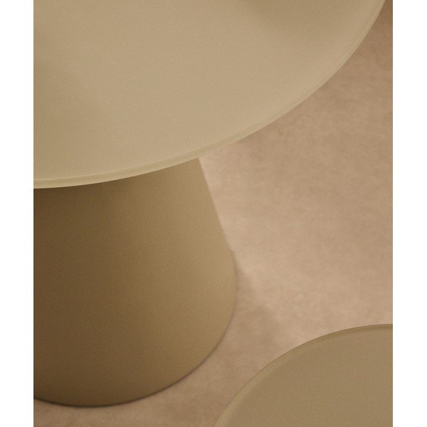 Kerek tárolóasztal üveg asztallappal ø 50 cm Wilshire – Kave Home-image-2