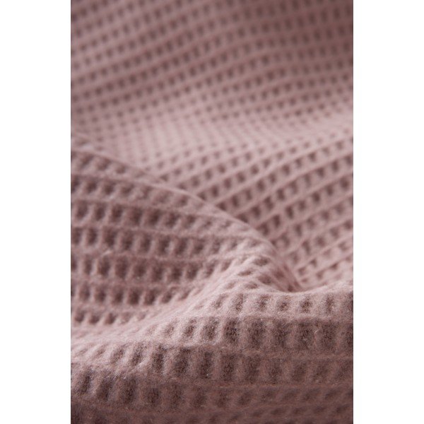 Rózsaszín pamutkeverék takaró 140x180 cm Basics Waffle – Euromant-image-2