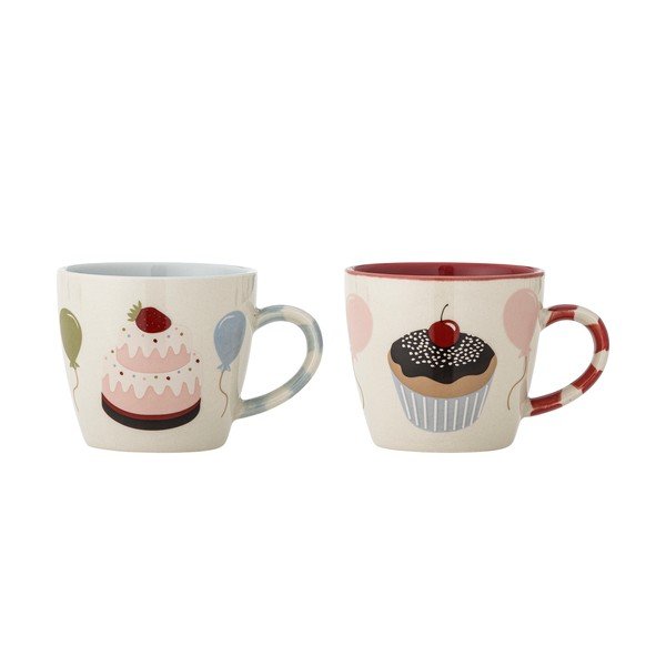 Krémszínű kőedény gyerek bögre szett 2 db-os 200 ml Darby – Bloomingville Mini