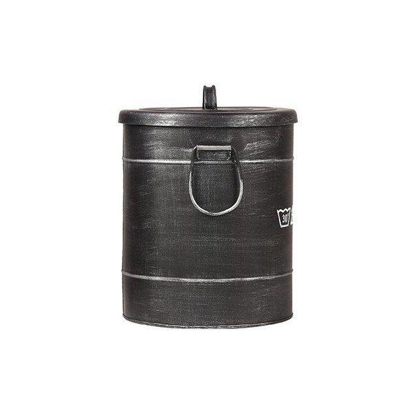 Fekete fém szennyestartó, ⌀ 26 cm - LABEL51-image-2