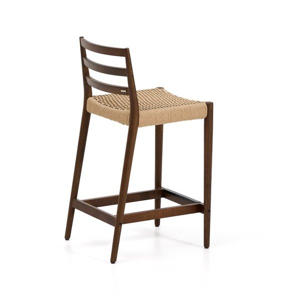 Barna-natúr színű tölgyfa bárszék (ülésmagasság 65 cm) Analy – Kave Home-image-4