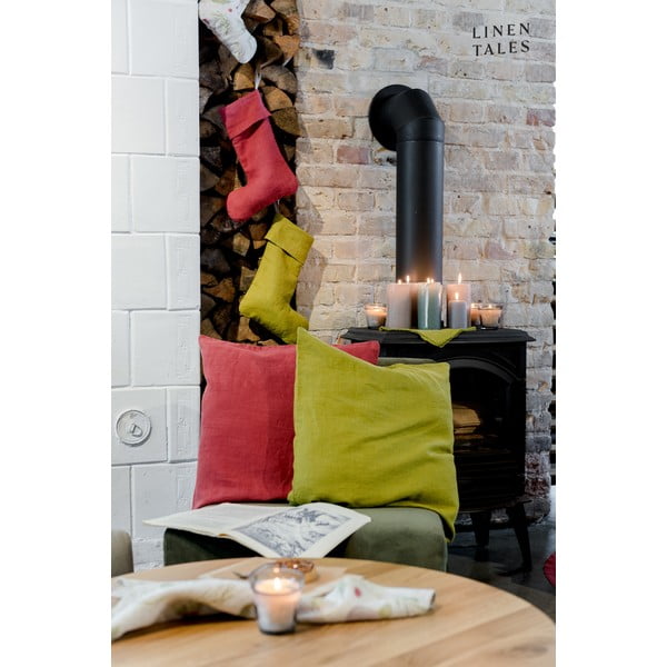 Textil Mikulás zokni Red Pear – Linen Tales-image-4