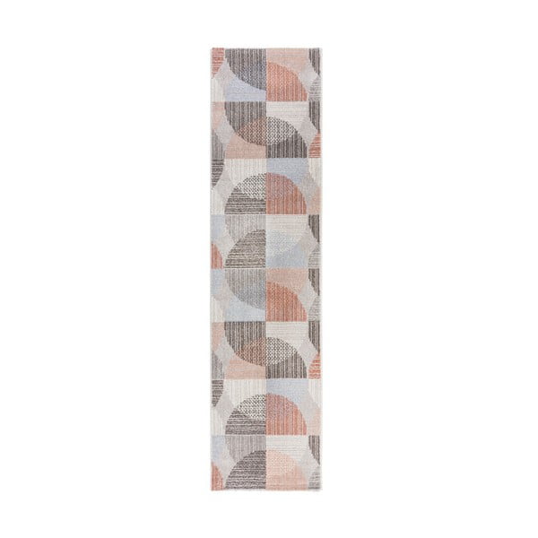 Centro szürke-rózsaszín szőnyeg, 60 x 230 cm - Flair Rugs