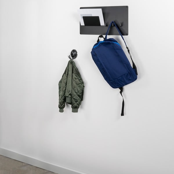 Fekete fali műanyag akasztó Tick – Spinder Design-image-4