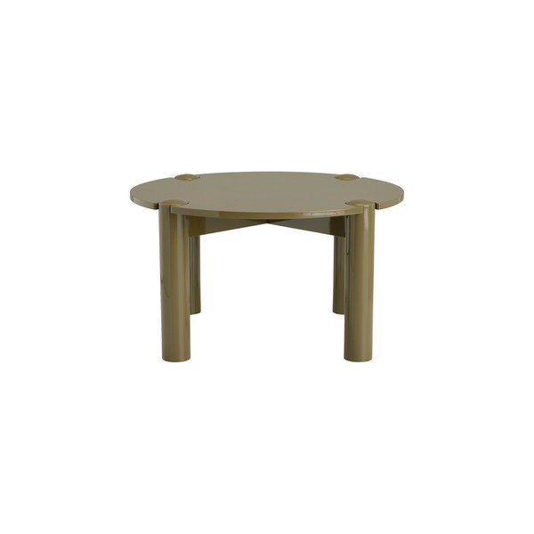 Khaki MDF kerek dohányzóasztal ø 80 cm Pussel – Ellos Home