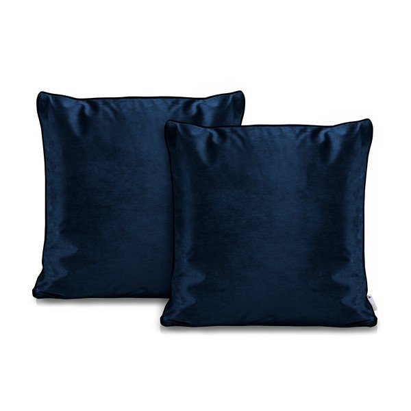 Rimavelvet Dark Blue 2 db-os sötétkék párnahuzat szett, 45 x 45 cm - DecoKing-image-1