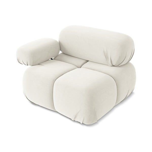 Fehér bársony kanapé modul (bal oldali) Lokua – Makamii-image-3