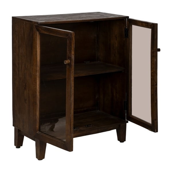 Barna mangófa tálalószekrény 80x100x40 cm Ravi – Ixia-image-2