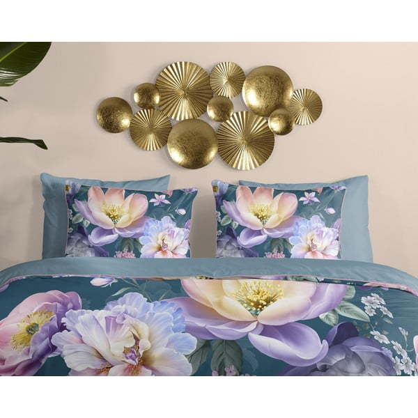 Kék egyszemélyes-hosszabbított pamut-szatén ágyneműhuzat 140x220 cm Mirery – Descanso-image-2