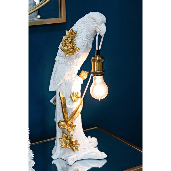 Fehér-aranyszínű asztali lámpa (magasság 50,5 cm) Parrot – Mauro Ferretti-image-1