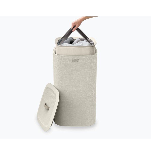 Bézs textil szennyeskosár 60 l Tota One – Joseph Joseph-image-3