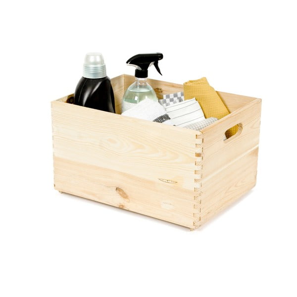 Custom tároló borovi fenyőből, 40 x 30 x 23 cm - Compactor-image-2