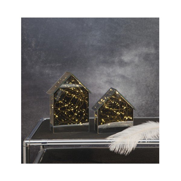 Mirror House üveg LED dekoráció, magassága 20 cm - Best Season-image-2