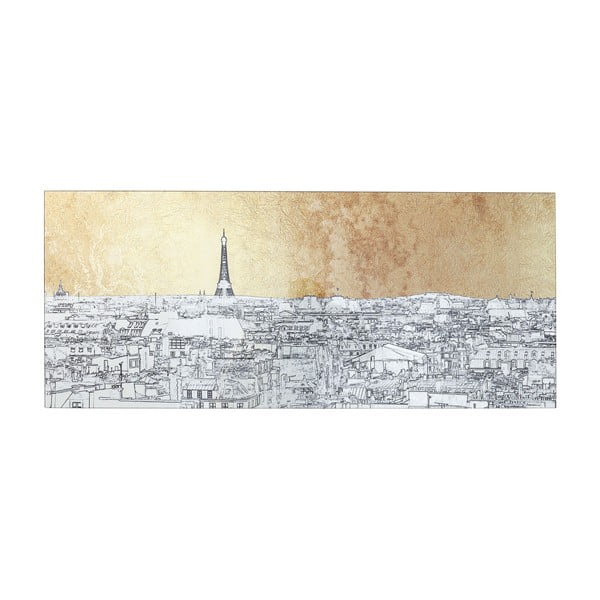 Paris View üvegezett kép, 120 x 50 cm - Kare Design