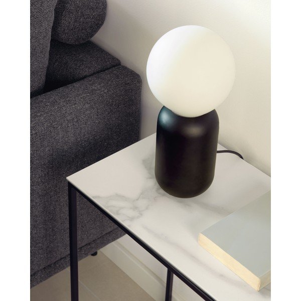 Tárolóasztal kerámia asztallappal 30x45 cm Rewena – Kave Home-image-2