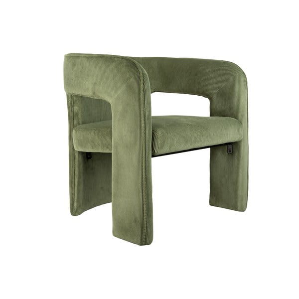 Zöld kordbársony fotel Vigor – Leitmotiv