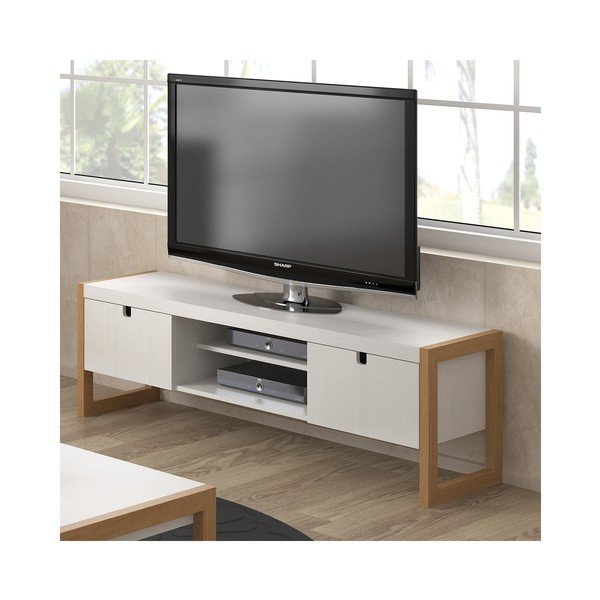 Square fehér TV-állvány, 140 x 45 cm - Marckeric-image-3