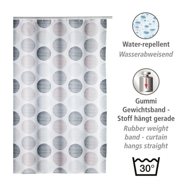 Zuhanyfüggöny 180x200 cm Pastel Dots – Wenko-image-3