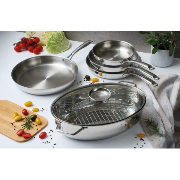 Rozsdamentes acél serpenyő ø 28 cm – Brandani-image-1