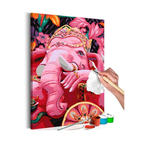 Ganesha DIY készlet, saját vászonkép festése, 60 x 40 cm - Artgeist