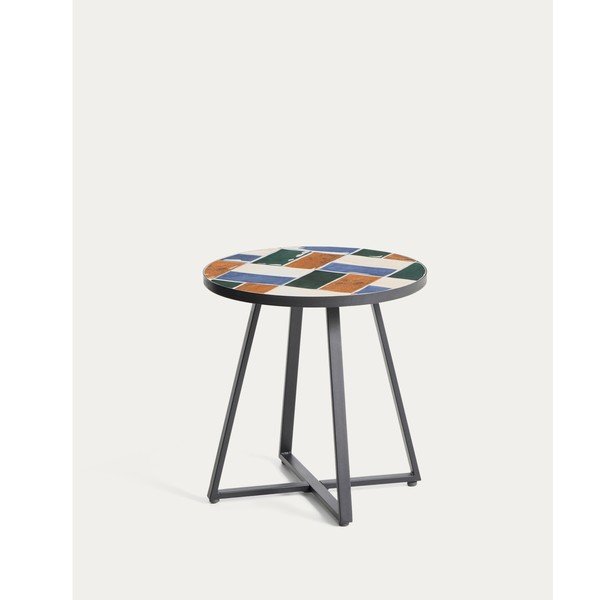 Kerek kerti kisasztal kerámia asztallappal ø 45 cm Tella – Kave Home-image-4