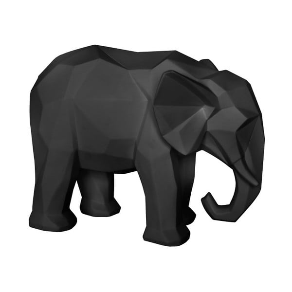Origami Elephant matt fekete szobor - PT LIVING