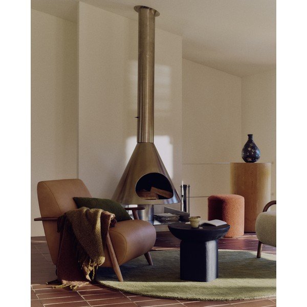 Zöld kerek szőnyeg ø 200 cm Empuries – Kave Home-image-2