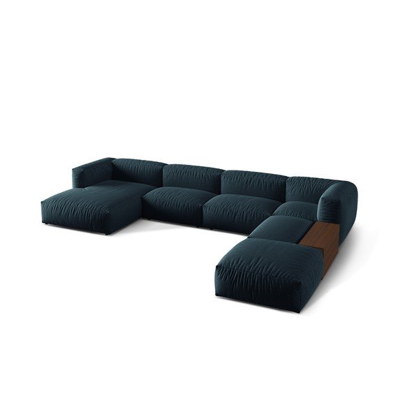 Sötétkék moduláris sarokkanapé (jobb oldali-U alakú) Martina – Micadoni Home-image-1