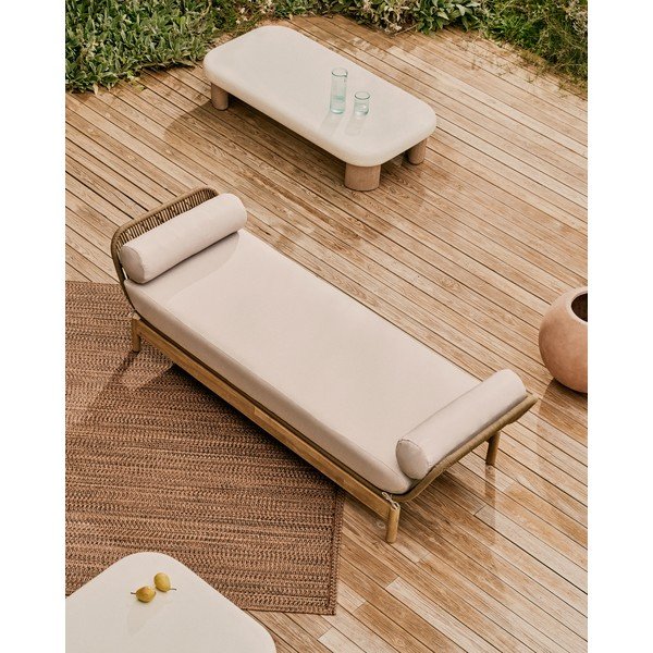 Natúr színű akácfa kerti kanapé Catalina – Kave Home-image-1