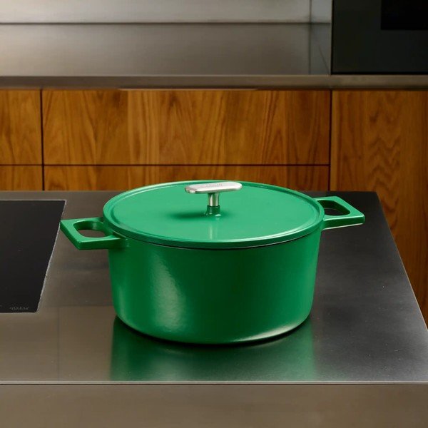 Indukciós tűzhelyhez alkalmas öntöttvas lábas fedővel 5,5 l Mattia 3.0 – FABINI-image-1