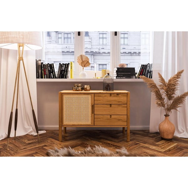 Alacsony tölgyfa komód 97x69 cm Pola - The Beds-image-1