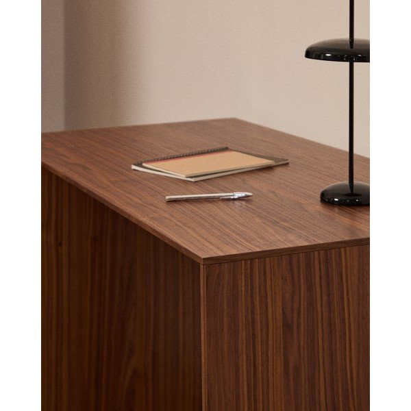 Íróasztal diófa dekorral 60x140 cm Litto – Kave Home-image-3