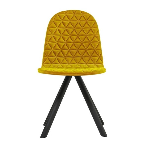 Mannequin Triangle sárga szék fekete lábakkal - Iker