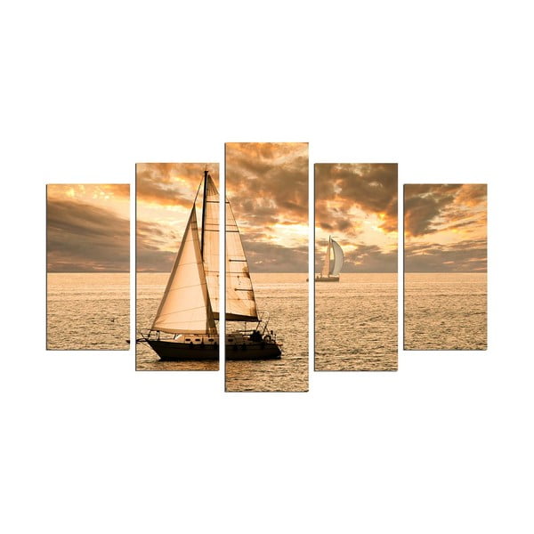 Sailing Boat többrészes kép, 110 x 60 cm
