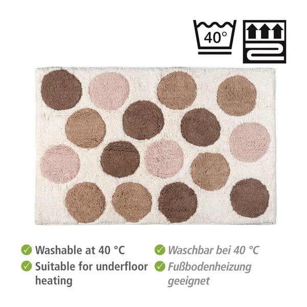 Barna-bézs bio pamut fürdőszobai kilépő 60x90 cm Tibet – Wenko-image-3