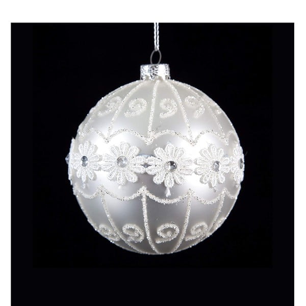 Melissa 6 db ezüstszínű üveg karácsonyfadísz - DecoKing